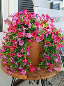 1pc Outdoor Artificial Hanging Eucalyptus Silk Flower Vine, UV-Resistant Greenery Decor For Anniversary, Graduation, Wedding, Party, Home, Office, Porch, Yard, Spring/Summer - Multicolor - View 7