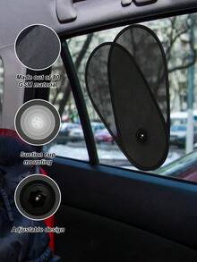 Tấm che nắng cửa sổ xe hơi điều chỉnh đa năng – Màn lưới xoay 180° với giá đỡ hút chân không, thiết kế gập gọn, chống tia UV và giảm nhiệt, tầm nhìn thoáng đãng cho người lái, tấm che nắng gắn bằng giác hút - Tấm che nắng cửa sổ bên - Xem 6