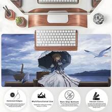 XXL尺寸Grace动漫少女游戏鼠标垫，防滑橡胶底座，可水洗缝边，适用于游戏、家庭办公，是游戏玩家、动漫迷和奇幻美学爱好者的理想礼物。 - 查看 12