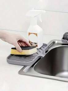 1PC Japanese Style Silicone Soap Dish With Drainage Holes Non Slip Soap Holder Tray For Bathroom Kitchen Sink Countertop Bar Soap Organizer Container Small Size Water Drainage Design Keeps Soap Dry Prevents Mess Easy To Clean Flexible Durable Modern Minimalist Bathroom Decor Practical Housewarming Gift For Women Men Family Friends New Home Owners College Students Apartment Essentials Hotel Style Soap Saver - 灰色 - 查看 3