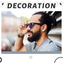 Set Of 10 Black Easy Sports Hair Bands, Designed For Men, Featuring A Non-Slip Ponytail Style,Summer,Hair Accessories - Multicolor - View 6