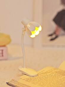 1pc Adjustable Angle Bell-Shaped LED Book Light With Clip, Desktop Decor Lamp, Eye-Caring Reading Light, Battery Included - Huang Guang - View 11
