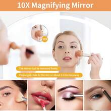 AYAYM Vanity Mirror With Lights LED Lighted Up Makeup Mirrors With Dimmable 3 Modes And Brightness Adjustment Touch Screen Control 10X Magnifying Glass For Bedroom Dressing Room - 60x50cm - View 5