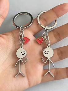 2pcs "Love Stick" Couple Keychain | Best Valentine's Day Gift, Can Be Used As Keychain, Backpack Pendant, Car Key Chain Or Decoration Gifts For Mother, Father, Graduation, And Teacher - Multicolor - View 9