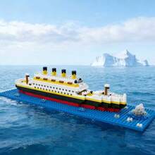 经典豪华游轮积木套装，3D拼装收藏模型，夏季和复活节礼物，电影主题展示装饰 1件 - 彩色 - 查看 6