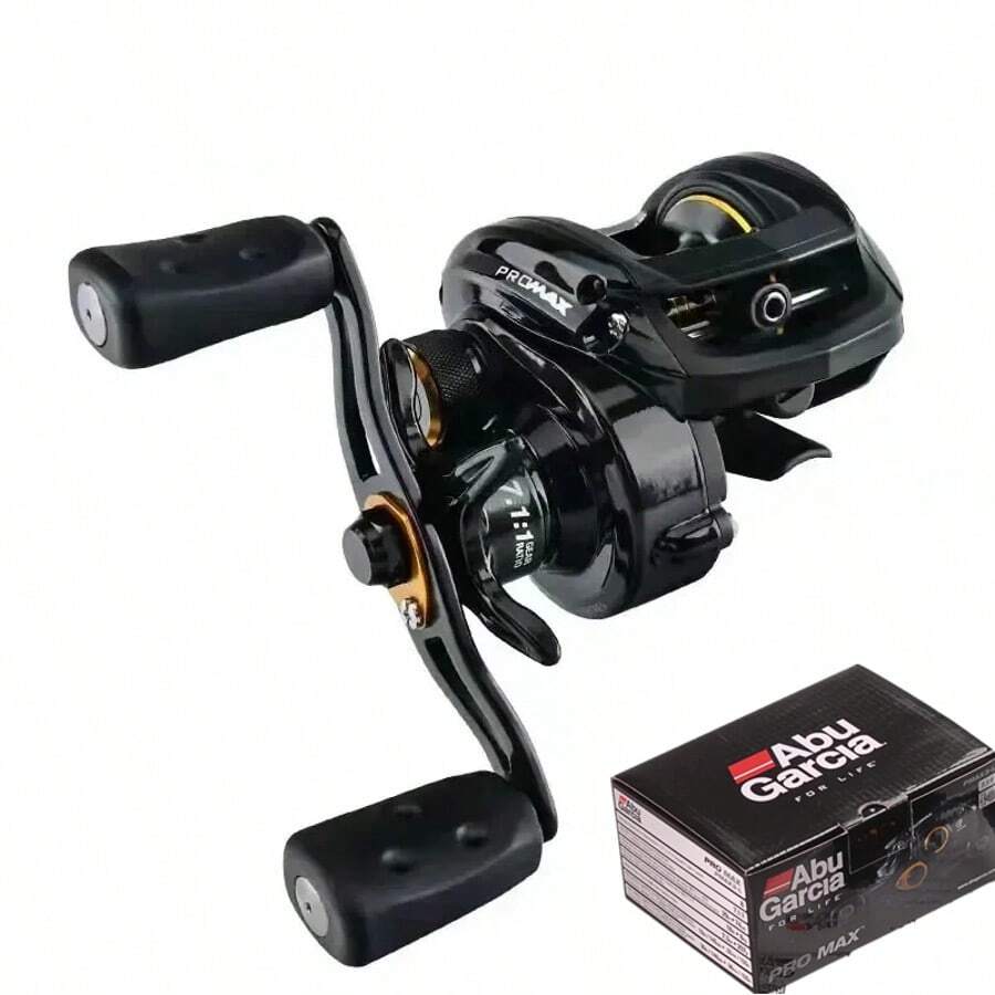 全新 Garcia Original PRO MAX PMAX3 左右手通用渔线轮，小巧顺滑，齿轮比 7.1:1，8 个轴承，8.1 公斤刹车力，防水 - 彩色 - 查看 1