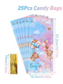 25/50 chiếc Túi đựng quà tiết lộ giới tính màu xanh dương và hồng, Túi đựng kẹo, Bé trai hay Bé gái, Sinh nhật lần thứ nhất, Đồ dùng đóng gói quà tặng tiệc, Túi đựng đồ ngọt, Bao bì bánh nướng, Giấy gói quà, Túi dự tiệc, Bao bì tráng miệng tiệc, Trang trí tiệc tiết lộ giới tính, Đồ dùng tiệc sinh nhật, Túi trang trí trung tâm bàn sinh nhật, Trang trí tiệc mừng em bé, Quà sinh nhật, Quà tặng tiệc, Túi tự dán, Túi kín, Bao bì nhà bếp, Bao bì quà lưu niệm, Trang trí sinh nhật cho nhà cửa, Trang trí phòng, Trang trí gấu bông - Giới tính của chú gấu đã được tiết lộ. - Xem 11
