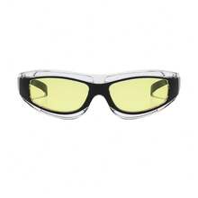 Women's Retro Futuristic Glasses, Black Frame With Transparent Insert, Narrow Frame Flattering Design, Fashionable - 20852 - View 4