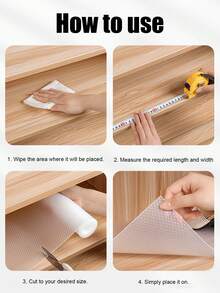 1 Roll Cabinet Liner, Suitable For Cabinets, Drawers And Refrigerators, Easy To Clean, Waterproof, Oil-Proof, Moisture-Proof, Dust-Proof, Kitchen Countertop Mat, Furniture Cabinet Drawer Organizer, Home Decor, Party And Christmas Storage - Multicolor - View 11