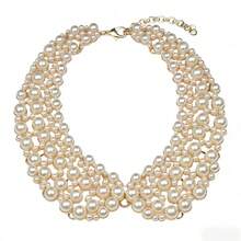 1PC Vintage New Collarbone Necklace Exaggerated Fake Collar Accessory Suitable For Daily Dating And Commuting Outfits - Màu xanh da trời - Xem 5