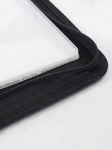 1PC 80pcs Portable Disc Storage Bag,CD/DVD Storage Organizer, Media Carrying Case,Blu Ray Disc Storage Bag Carry Case Holder Bag Leather Wallet Black Storage Ring Binder,CD Storage Car CD Bag Protective Cover Storage Bag,Large Capacity Hard Plastic DVD Case Portable Zipper Compact Disk Case / Holder Storage Disc For Car Home Travel - A - View 5