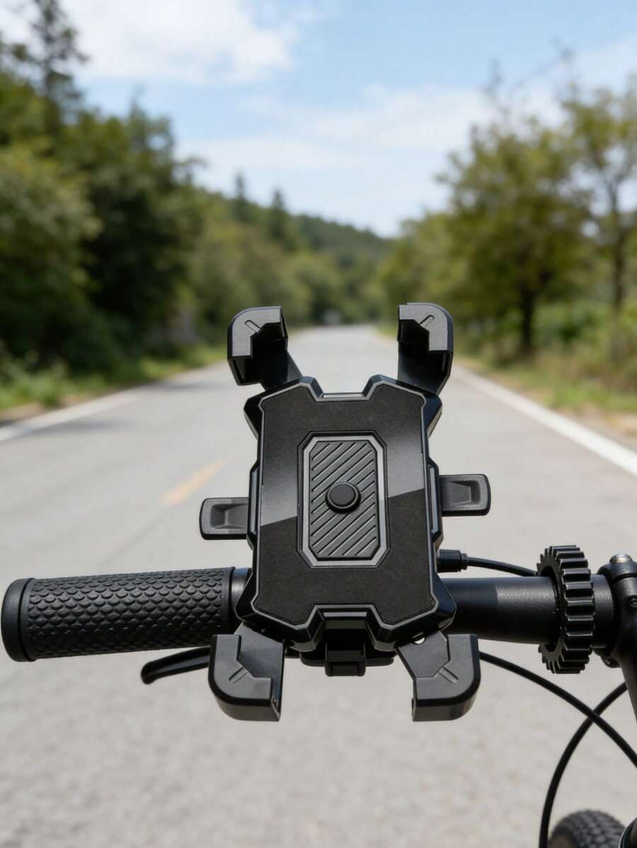 360° Rotatable Anti-Shock Motorcycle Phone Holder, One-Handed Operation, Auto Lock, Suitable For Motorcycles, Electric Bikes, Rearview Mirrors Or Handlebars