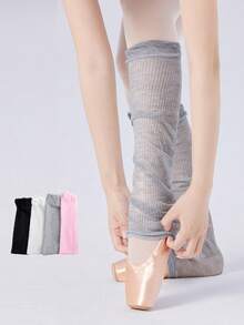 1/3/6 双装女士马镫式腿套，超薄透气叠层学院风芭蕾拉丁舞腿套，多功能修身及膝腿套，时尚简约设计，适合春夏穿着 - 彩色 - 查看 9