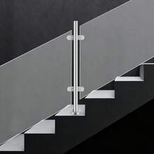 SENDERPICK Glass Railing System Tempered Glass Balcony Railing Deck Balustrade Handrail Stainless Steel - Silver - View 11