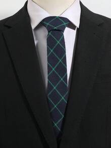 1 pieza Corbata de hombre de moda casual con diseño de rayas minimalista, cómoda y versátil para uso diario, ir al trabajo, fiestas y combinar - Multicolor - Ver 9