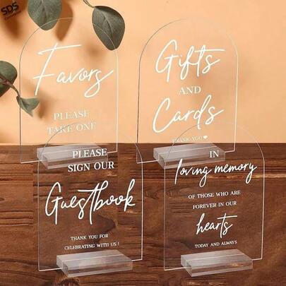 Thẻ ghi tên chỗ ngồi đám cưới bằng acrylic, bảng số bàn tiệc nhà hàng, thẻ đánh dấu bàn làm quà tặng đám cưới.