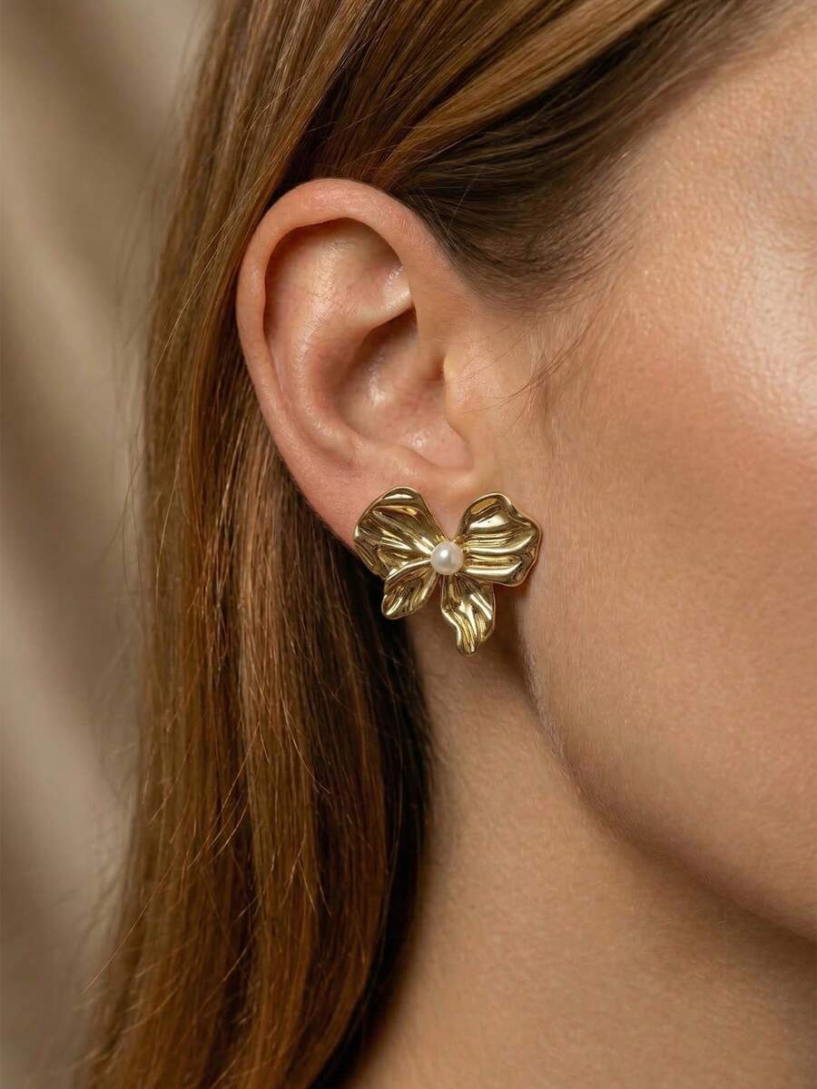 1/6 Pairs Women's Pearl Stud Earrings Set, Women's Jewelry, Stainless Steel Waterproof Fade-Resistant Hypoallergenic Stud Earrings. Women's French Vintage Minimalist Luxury Pearl Snake Bow Seashell Sunflower Flower Geometric Square Oval Stud Earrings, Daily Commute Workplace Office Dating Romance Friends Gathering Party Vacation, Clothing Matching Suit Shirt Dress, Eid Ramadan Valentine's Day Mother's Day Birthday Gift For Girlfriend
