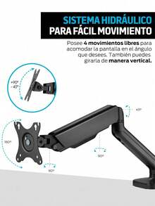 Redlemon Adjustable Hydraulic Monitor Arm For Up To 32-Inch Screens - View 5