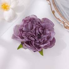 Pinza de pelo con flor grande, adecuada para uso diario, playa, vacaciones, tocado de novia para boda - Multicolor - Ver 4