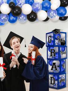 Dekorasi Wisuda 2026, Dekorasi Wisuda Biru, Set Dekorasi Lengkungan 2026 dengan Teks "2026", Cocok untuk Dekorasi Pesta Wisuda SMP, SMA, Perguruan Tinggi, dan Tingkat Lainnya, Kotak Balon "Kelas 2026: Aku Bangga Padamu", Dekorasi Pesta Selamat Wisuda untuk Semua Tingkat - Kotak balon biru - View 6