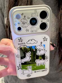Ốp lưng điện thoại bóng bẩy hình vẽ tay dễ thương hình chú chó, tương thích với iPhone 17 Pro Max, 16 Pro Max, 15 Pro Max, 14 Pro Max, có lỗ khoét lớn cho camera, chống rơi vỡ. - động vật - Xem 6