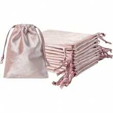 QIANF 12pcs Black Velvet Drawstring Bags 3x4 Inches Velvet Cloth Bags Jewelry Pouches Storage Wedding Party Favor - Rose Pink - View 8