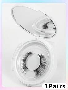 1 Paar Katzenaugen-Stil magnetische Wimpernset mit professioneller Applikator-Pinzette, wiederverwendbare klebstofffreie Katzenaugen-Kunstwimpern, natürlich lang und flauschig, aus weichem Kunsthaar, leichtes Augen-Make-up Werkzeug - Schwarz - Übersicht 11