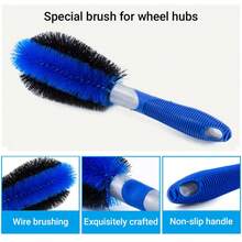 1pc Car Tire Cleaning Brush, Car Tire Detail Dust Cleaning Brush, Car Cleaning Tool - A - View 4