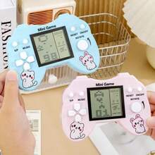 Oversized Game Controller Shaped Classic Large Screen Pixel Game Handheld Console, Nostalgic Retro Toy For Kids & Students - Multicolor - View 3