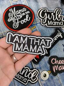 Bộ 3/6 miếng vá thêu chữ MAMA tiếng Anh dành cho Ngày của Mẹ, miếng vá polyester hoạt hình dễ thương, phụ kiện may vá, miếng vá vải, nhãn dán thêu cá nhân hóa cho mũ, quà tặng cho mẹ, miếng vá tên thêu tùy chỉnh, đầy màu sắc, vui nhộn, độc đáo, dành cho bạn trai, bạn gái, trường học, văn phòng, quà tặng giáo viên, đồng nghiệp, áo khoác, mũ lưỡi trai, quần jean, áo sơ mi, áo jacket, ba lô. - Nhiều màu - Xem 4