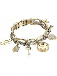 Juicy Couture Women's Bracelet Watches Set Quartz Wristwatches for Women  Crystal Accented Charm Bracelet Watch, Gift For Her - 金色 - 查看 1
