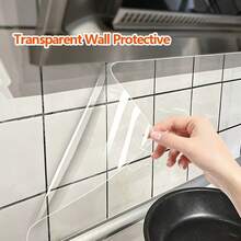 1片厨房防油贴纸 - 无胶静电型 / 厨房专用透明防污墙贴 / 耐热、防溅、防污、防油厨房墙面保护膜，高清透明防水防油保护膜，耐热、防水、易清洁墙纸 - 查看 9