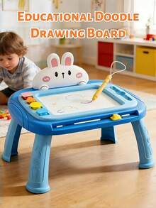 1pc Kids Cartoon Magnetic Drawing Board, Can Be Assembled Into Small Desk/Wall-Mounted/Stand Mode Magnetic Drawing Board - Writing Board - View 11