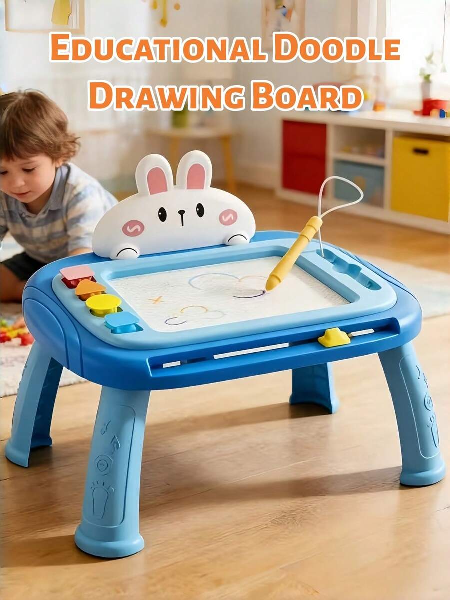 1 Piece Of Magnetic Drawing Board For Children Cartoon Magnetic Drawing Board With Magnetic Seal (Can Be Assembled Into Small Table/Wall/Bracket Mode), Colored Erasable Magnetic Board Toy, Children's Writing Board And Drawing Board Supplies, Learning Sketching Board