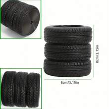 Fun Tire Pen Holder - Durable Black With Lettered PVC Desk Storage For Schools And Offices - 1 hộp đựng bút có rãnh chữ - Xem 3