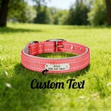Vòng cổ chó bằng nylon mềm phản quang, vòng cổ tùy chỉnh cho thú cưng, có thể điều chỉnh và chống thất lạc. - Nhiều màu - Xem 9