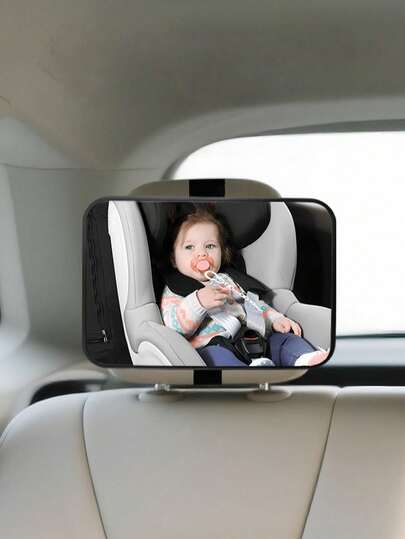Specchietto retrovisore per bambini in auto, specchietto di per seggiolino posteriore, rotazione a 360°, infrangibile, ampia visuale, superato test di collisione e certificazione, adatto per madri e amici che utilizzano seggiolini posteriori