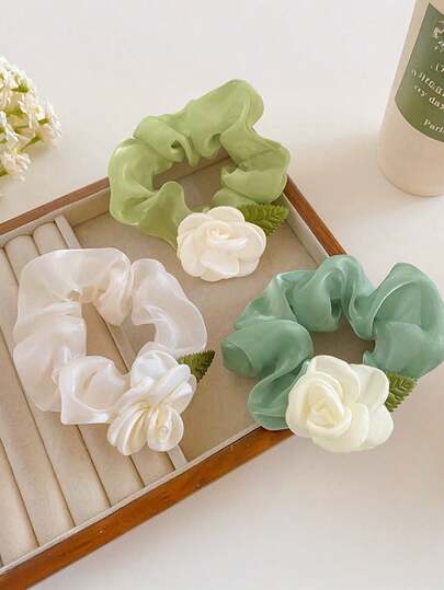 1 chiếc dây buộc tóc hình hoa trà, kiểu tết bên hông, phụ kiện tóc phong cách Boho, phù hợp cho cả nam và nữ, dùng hàng ngày, khi đi du lịch, trong các dịp lễ, là món quà thanh lịch.