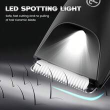 Hatteker 1pc USB Rechargeable Men's Electric Shaver, LCD Display Waterproof, Body & Intimate Area Hair Trimmer, Home Depilation Tool - Black - View 8