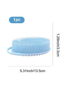 1 miếng cọ rửa toàn thân bằng silicon, cọ tẩy tế bào chết, xơ mướp silicon mềm mại, cọ rửa toàn thân phù hợp với da nhạy cảm và mọi loại da, làm sạch và vệ sinh, tạo bọt nhanh chóng. - bàn chải tắm - Xem 4