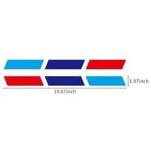 Versal Fit Red Blue Racing Stripes Decal 19.7''x2'' Auto Decal Kit For Car Door Side Fender Hood Bumper Exterior Interior Vinyl Stir For Sedan SUV Truck 2pcs - 3色 - 查看 6