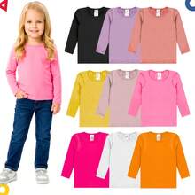 Set Of 4 Girls' Thermal Base Layer Long Sleeve Lined Winter Tops - 彩色 - 查看 13