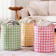 Cesta de lavandería plegable, impermeable y de gran capacidad con estampado de animales de dibujos animados, adecuada para dormitorio, baño y sala de estar, cesto de ropa sucia y caja de almacenamiento - Verde - Ver 10