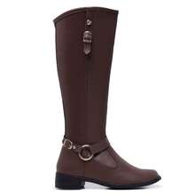 Women's Riding Boots, Tall And Long Shaft, Elegant For Horseback Riding And Galloping. - Brown - View 4