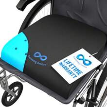 Ventilated Wheelchair Cushions for Pressure Relief - Gel Memory Foam Wheel Chair Seat Cushion Pad for Seniors and Adults and Pain Relief - Soft Non-Slip Cover - Office Accessories - A. Infusión de gel negro - Ver 8