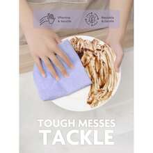 Microfiber Cleaning Cloth Roll -40 Pack Tear Away Microfiber Towels 12" x 12" Reusable Washable Scratch Free Ultra Absorbent for All-Around Cleaning Supplies Lavender - Lavanda - Ver 5
