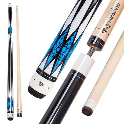 Taco de billar de alto rendimiento de 4 colores y 58 pulgadas - Selección de madera, diseño de mango desnudo, adecuado para principiantes y profesionales - Perfecto para regalos de Halloween, Navidad y Día del Padre, equipo de billar, sala de juegos, modelaje de moda, artesanía exquisita y regalos deportivos