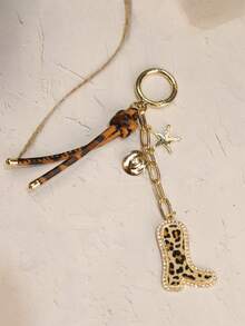 1 pieza Llavero con borla y gota de aceite con estilo de vaquero occidental, accesorio de viaje y adorno para bolso - llavero - Ver 8