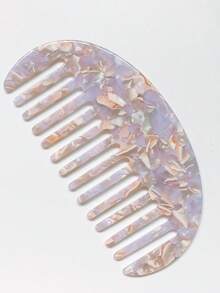 Acetate Geometric Hair Comb, Minimalist Retro Cute Elegant Semi-Circle Hair Brush, Korean Style - Multicolor - View 17