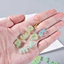 用于DIY耳环、项链吊坠的硅胶模具，带有数字和字母 - 字母吊墜模具 - 查看 5